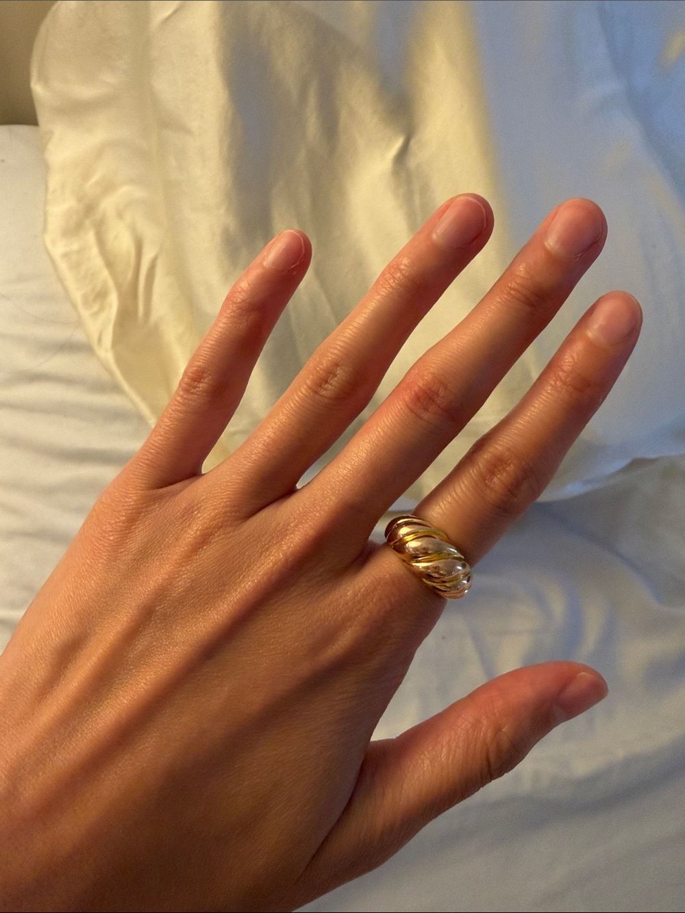 Gold Vermeil Croissant Ring - US 5